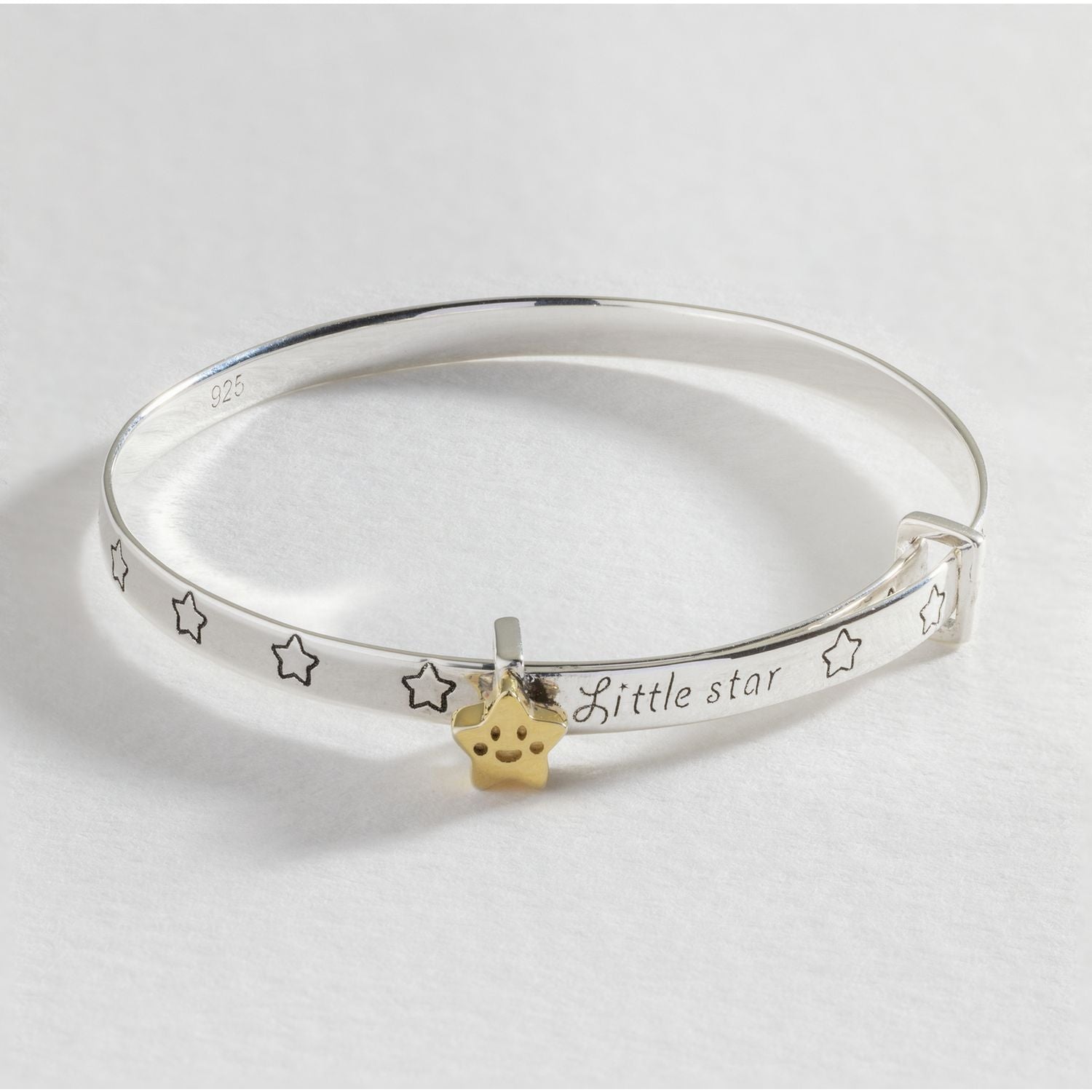 Revere baby bangle Little Star engraving gold star - British product