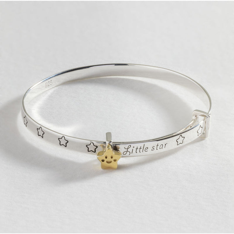 Revere baby bangle Little Star engraving gold star - British product