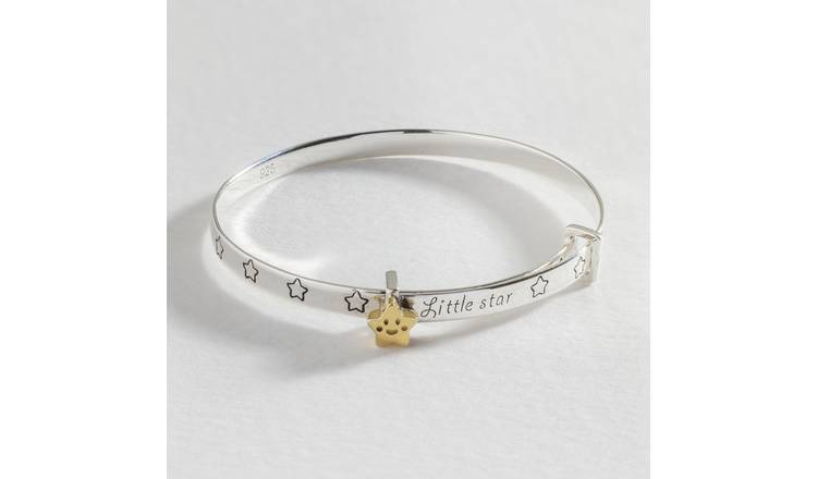 Revere baby bangle Little Star engraving gold star - British product