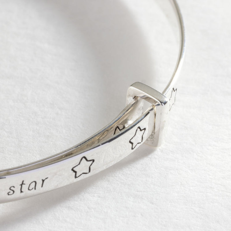 Revere baby bangle Little Star engraving gold star - British product