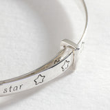 Revere baby bangle Little Star engraving gold star - British product