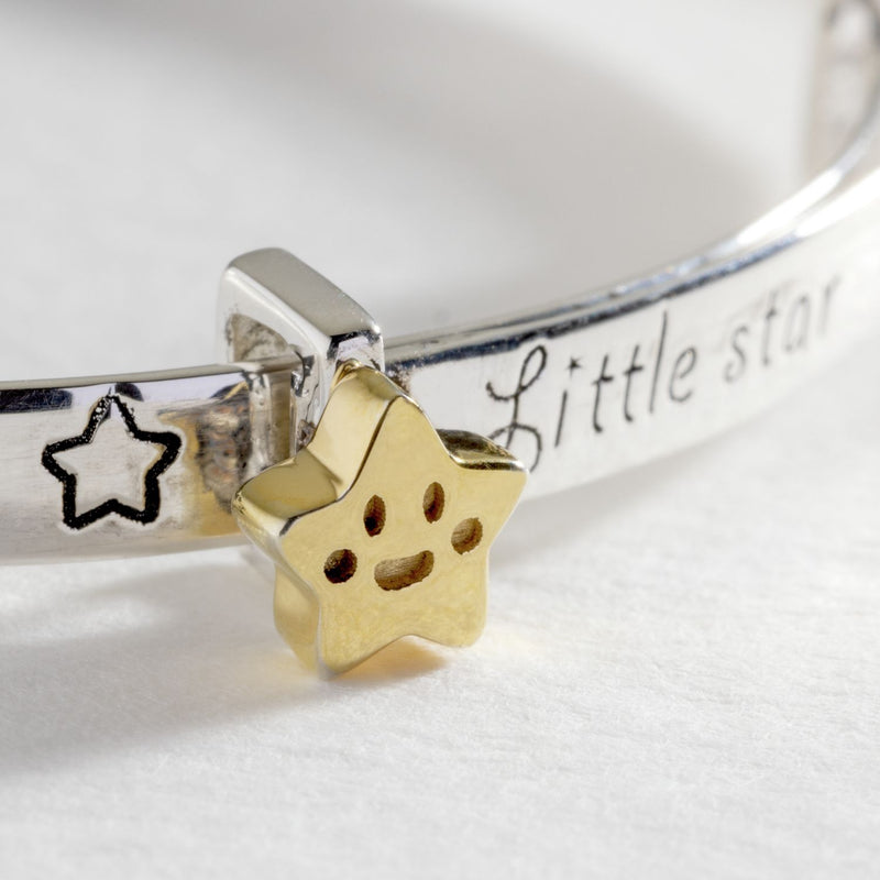 Revere baby bangle Little Star engraving gold star - British product
