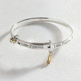 Revere Silver Little Princess Baby Bangle 35mm, imported from the UK