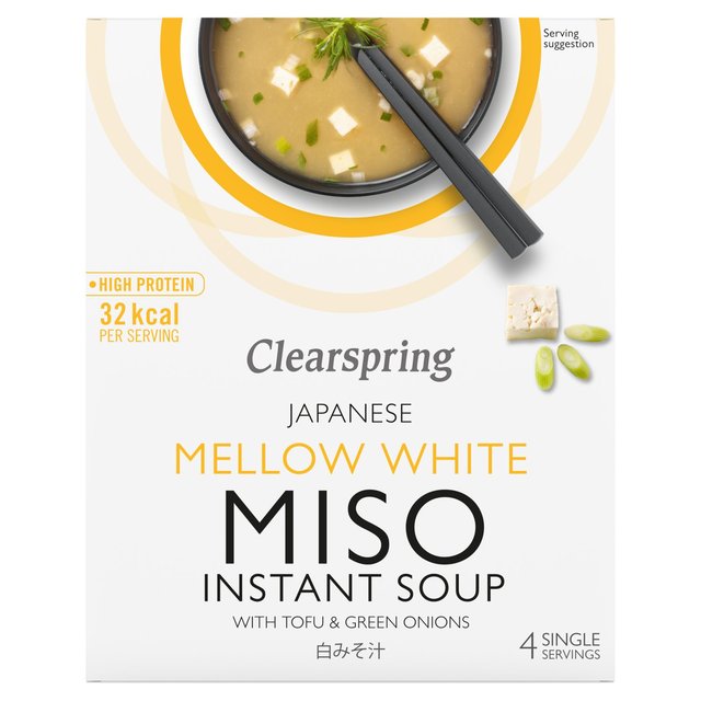 Clearspring Mellow White Miso Soup with Tofu & Green Onions   4 x 10g GOODS M&S   