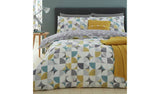 Catherine Lansfield retro circles ochre bedding set double, UK version