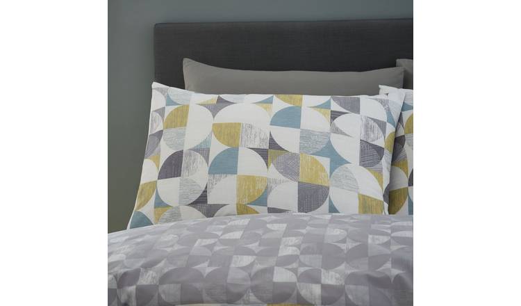 Catherine Lansfield retro circles ochre bedding set double, UK version