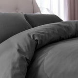 Silentnight Supersoft Plain Charcoal Bedding Set - Double