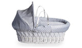 Clair de Lune Grey Dimple Moses Basket With Rocking Stand GOODS Argos