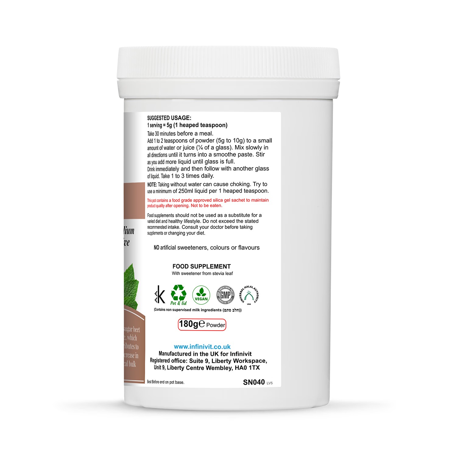 InfiniVit Digest Fibre Plus 180g UK version
