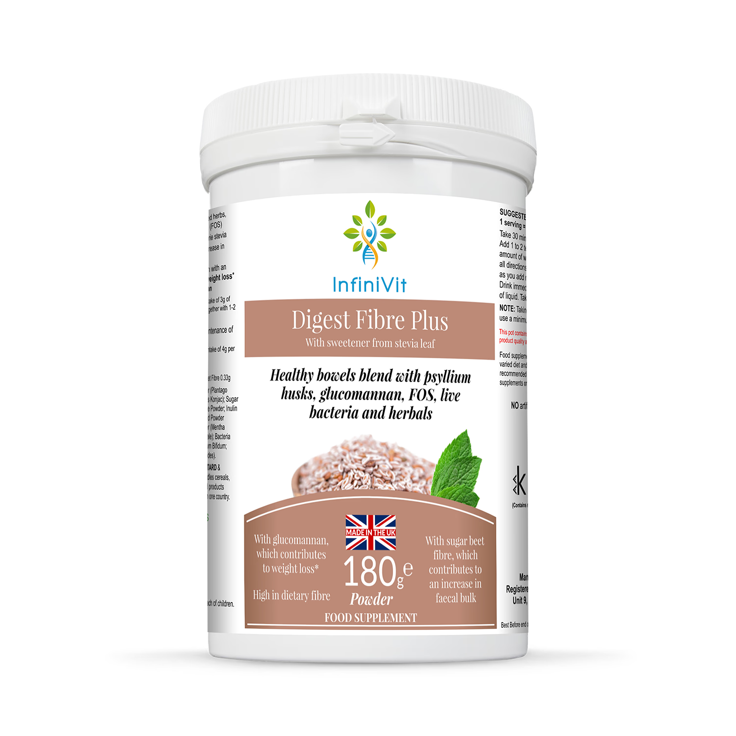 InfiniVit Digest Fibre Plus 180g UK version