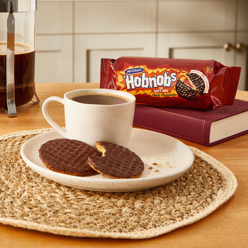 McVitie's Hobnobs dark chocolate biscuits 262g, imported from the UK