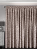 Pink crushed made to measure curtains - British product