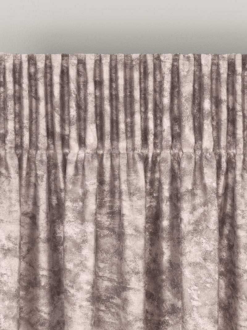Pink crushed made to measure curtains - British product