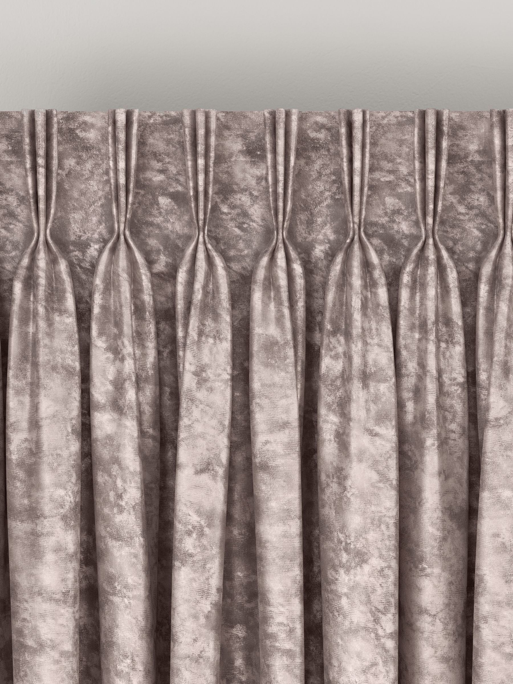 Pink crushed made to measure curtains - British product
