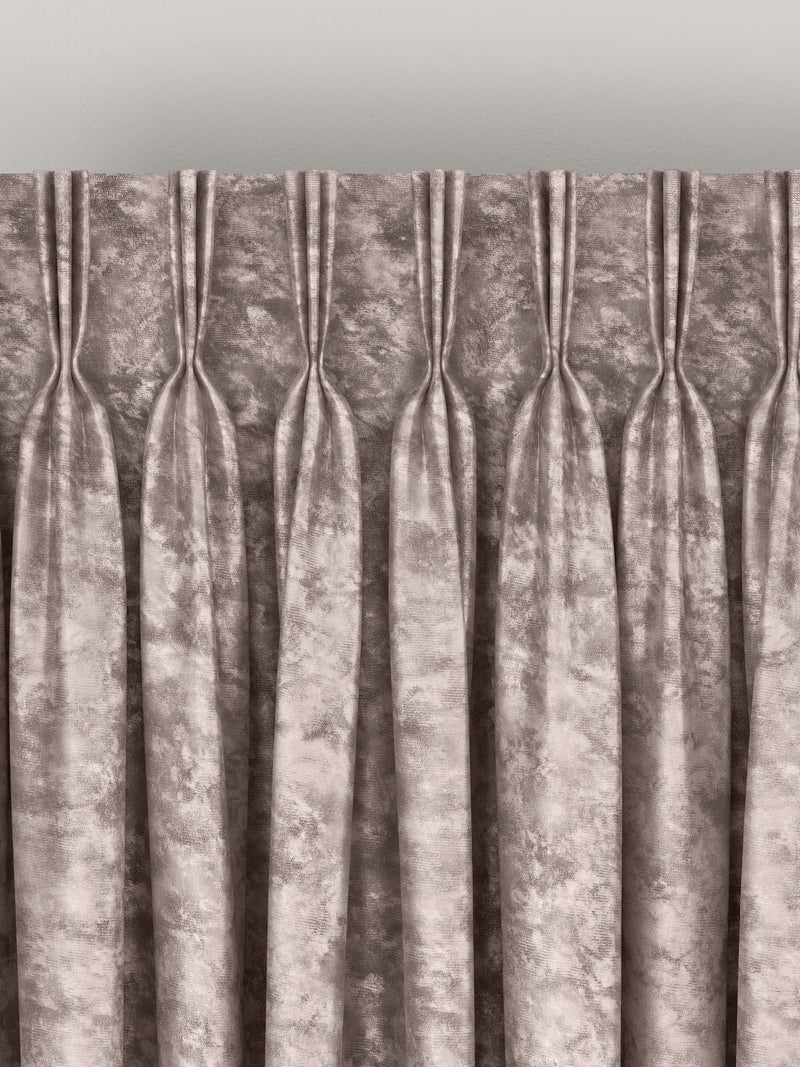Pink crushed made to measure curtains - British product