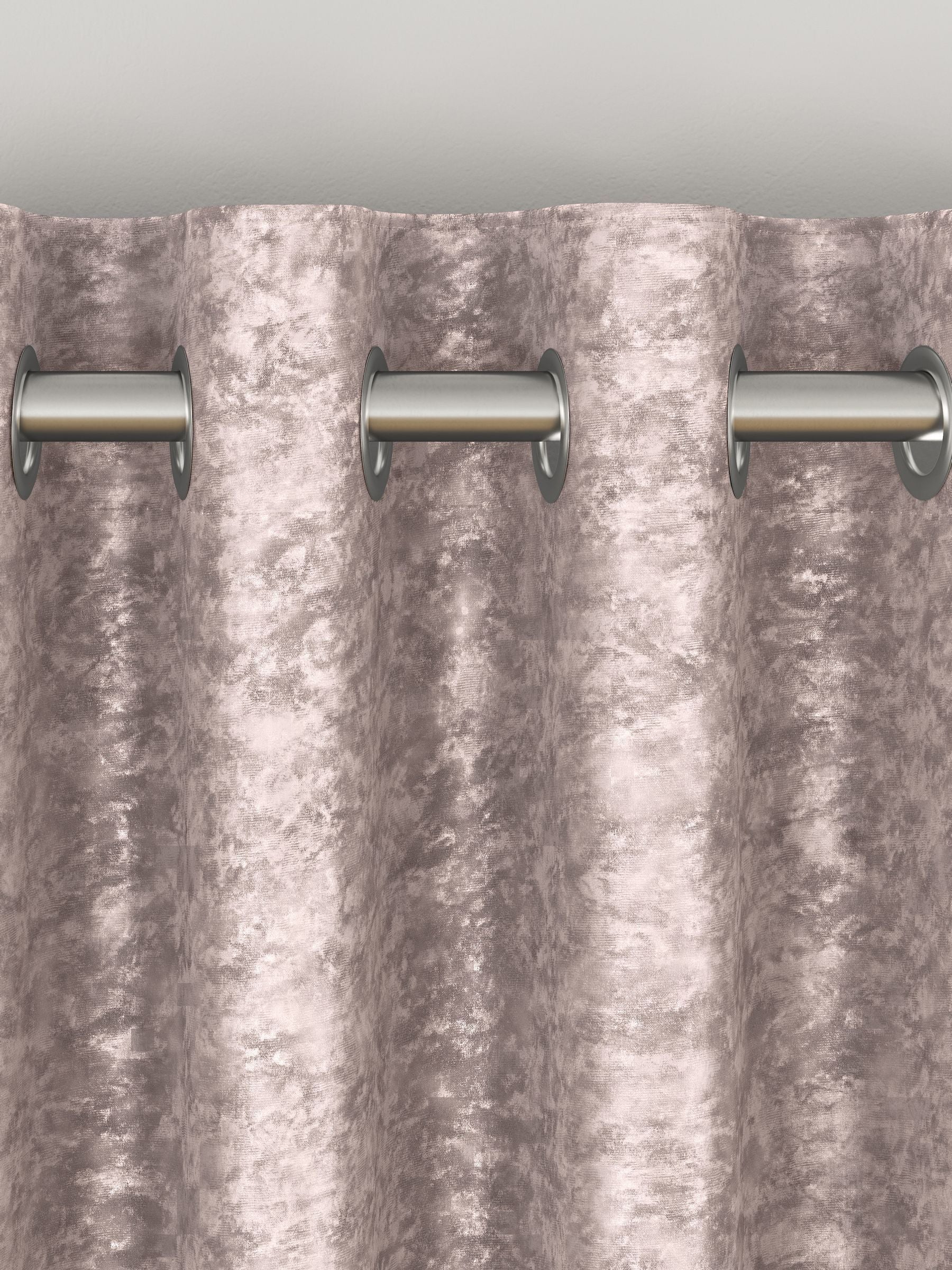 Pink crushed made to measure curtains - British product