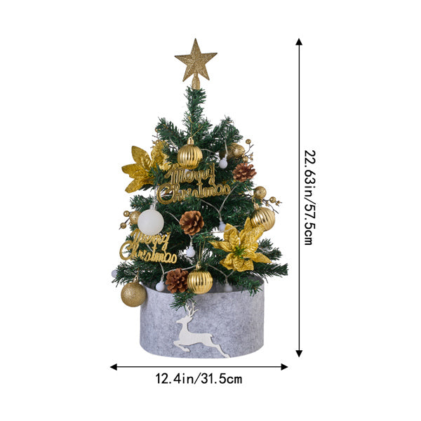 Livingandhome tabletop Christmas tree with multicolour lights 57.5cm, UK version