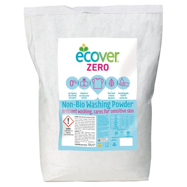 Ecover Zero Non-Bio Washing Powder 100 Washes   7.5kg GOODS M&S   