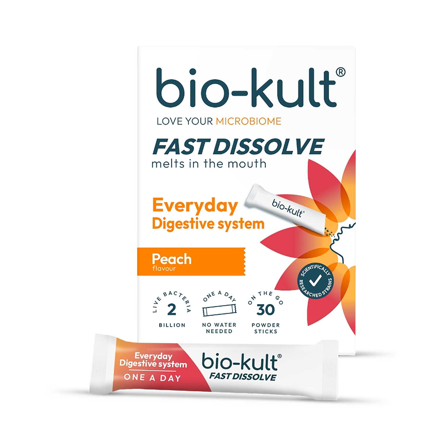 Bio-Kult probiotic powder peach flavour 30 sachets - British product