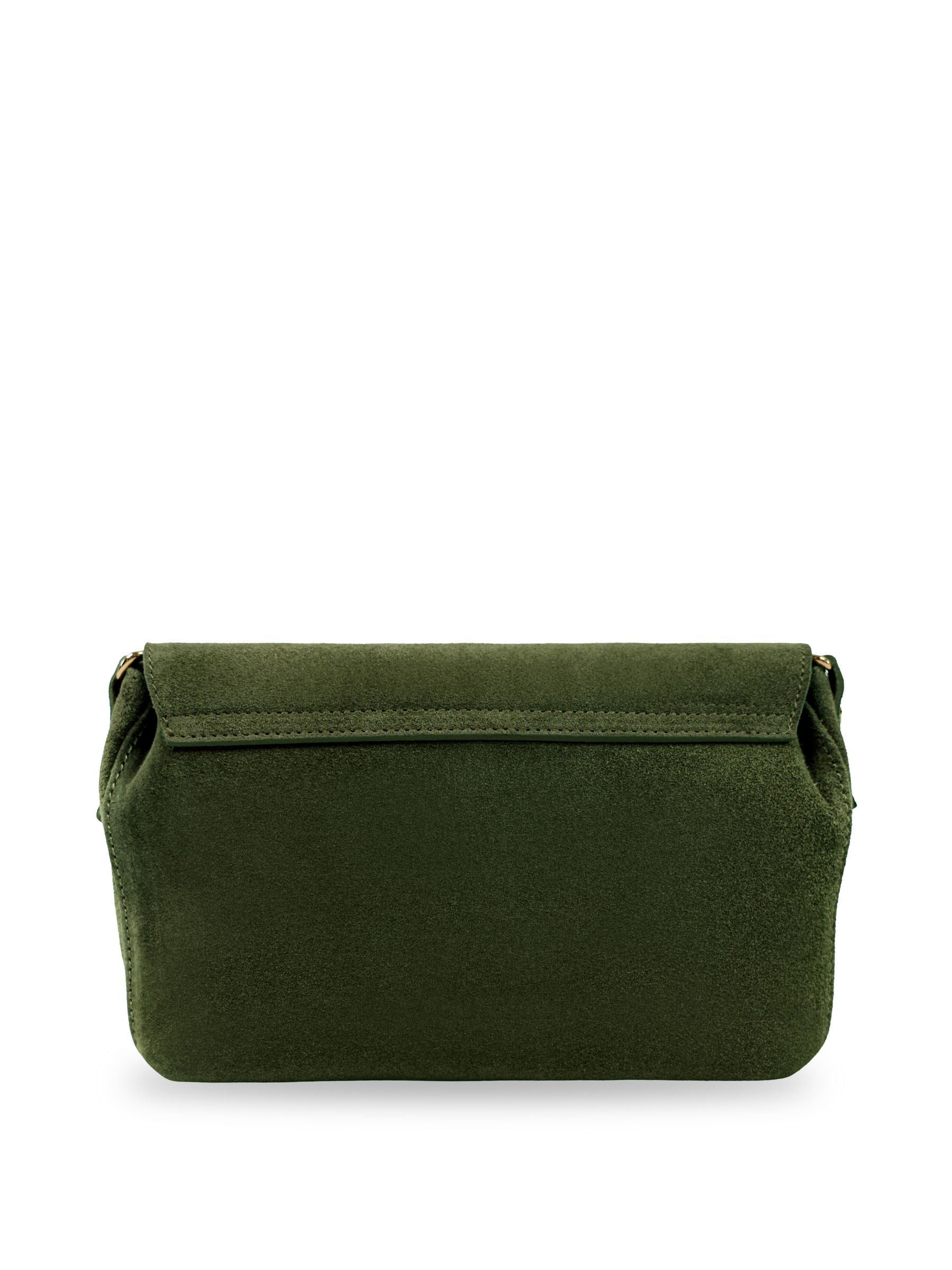Apatchy Green Maisie Midi mink suede bag - British product