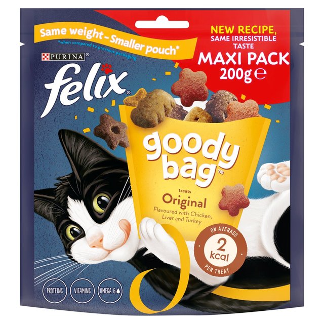 Felix Goody Bag Original Chicken Liver and Turkey Cat Treats   200g GOODS M&S   