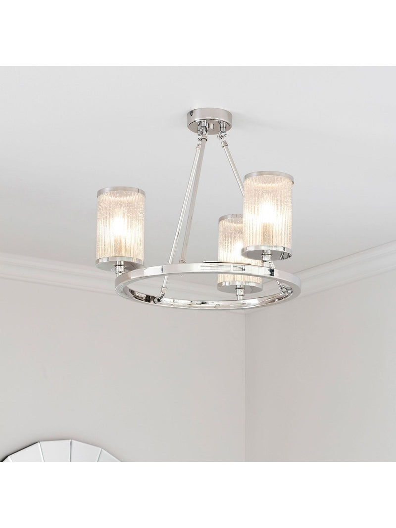 Gallery Home Silver Yazmin pendant ceiling light, imported from the UK