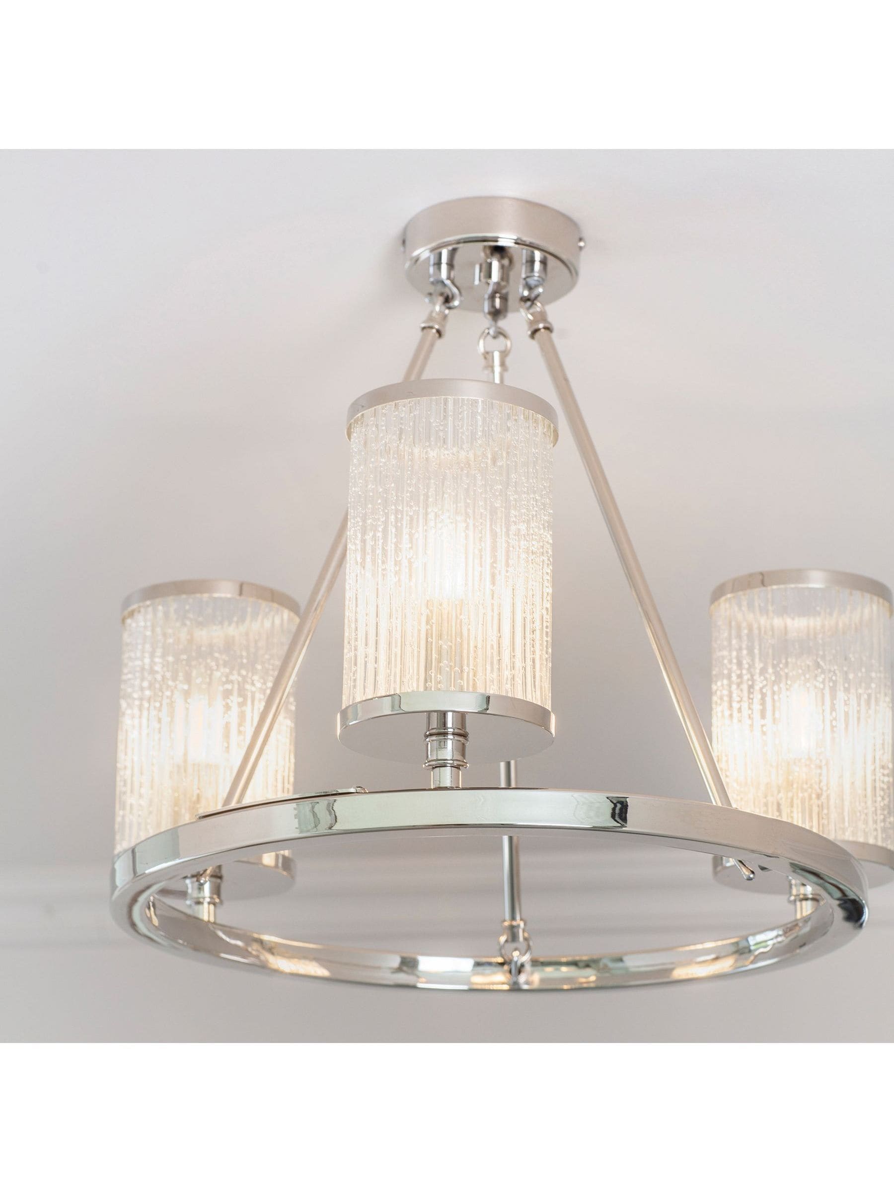Gallery Home Silver Yazmin pendant ceiling light, imported from the UK