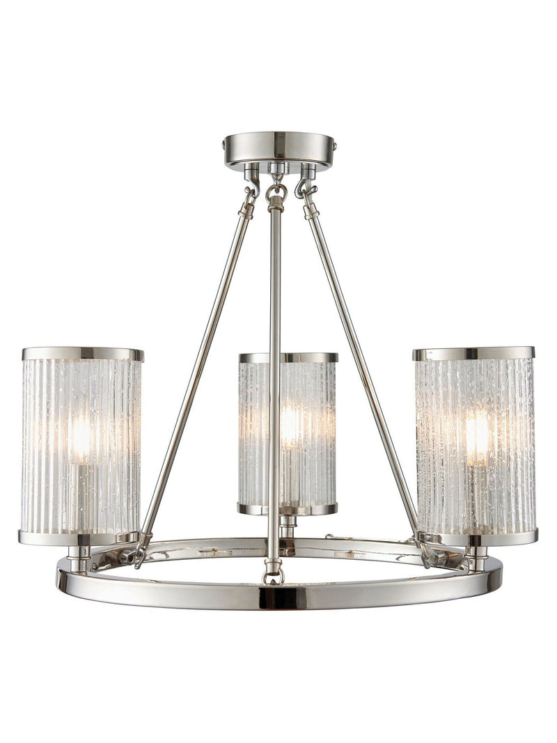 Gallery Home Silver Yazmin pendant ceiling light, imported from the UK