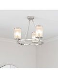 Gallery Home Silver Yazmin pendant ceiling light, imported from the UK