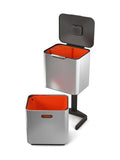 Joseph Joseph Silver Totem Max 60L waste and recycling bin, UK version