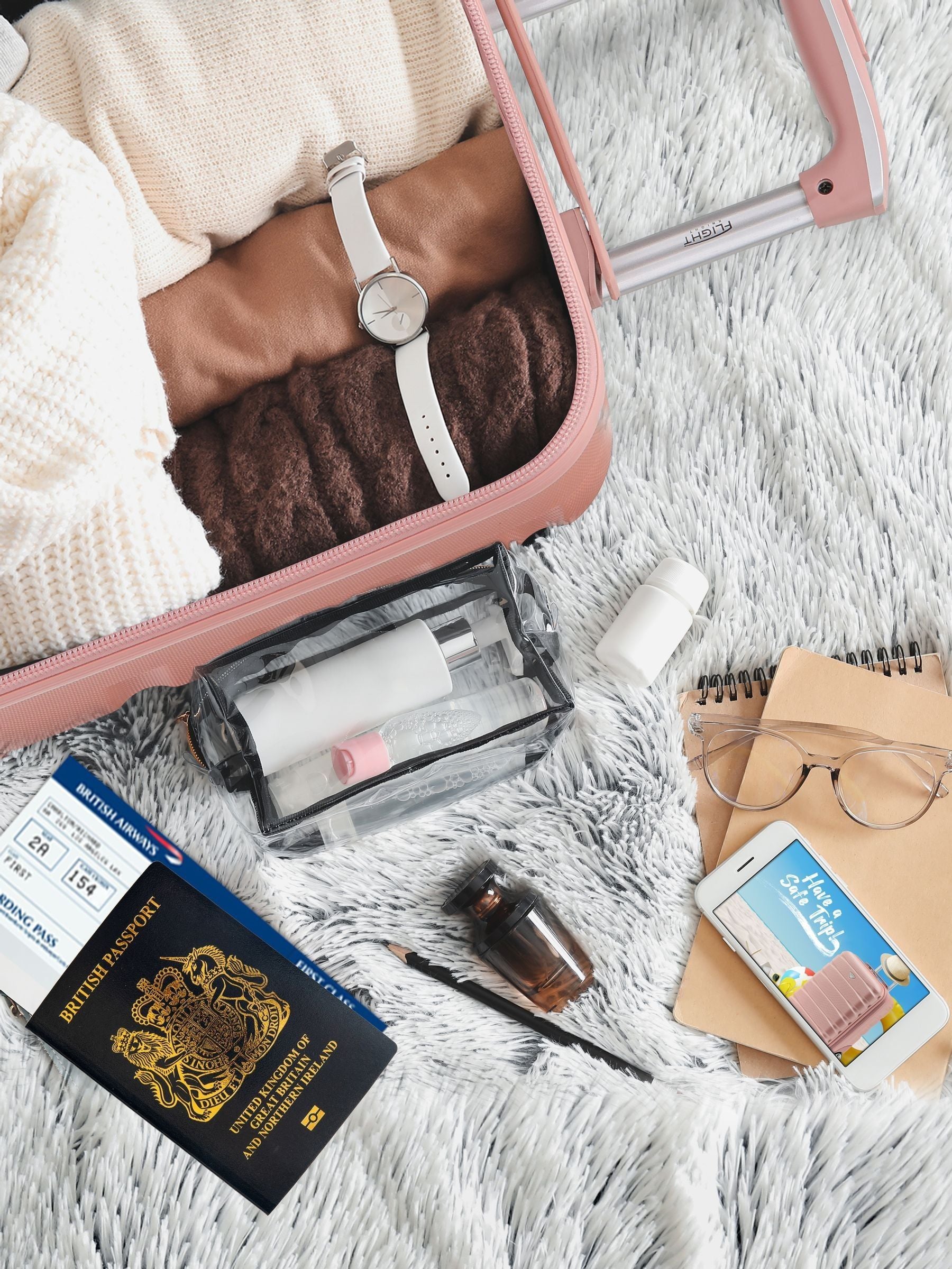 Flight Knight underseat cabin luggage Rose Gold 45x36x20cm, imported from the UK