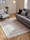 Light Grey Albie Bobble Border Rug