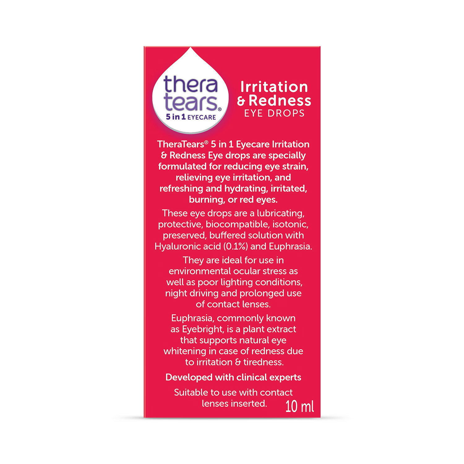 TheraTears 5-in-1 Irritation & Redness eye drops 10 ml, UK version