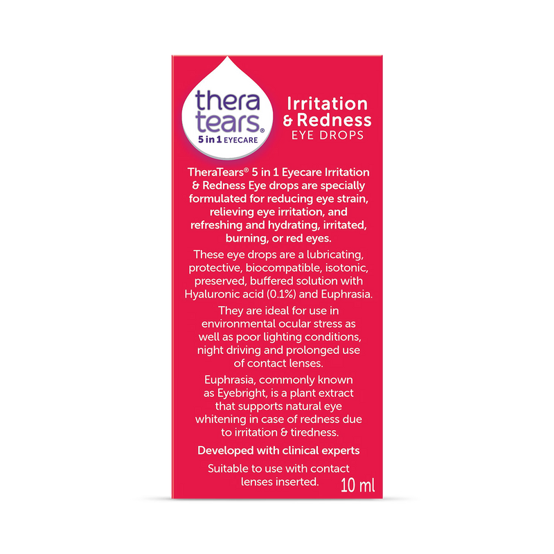 TheraTears 5-in-1 Irritation & Redness eye drops 10 ml, UK version