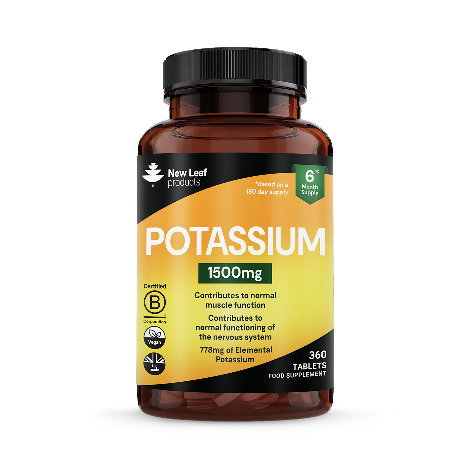 New Leaf Potassium 360 tablets (British brand)