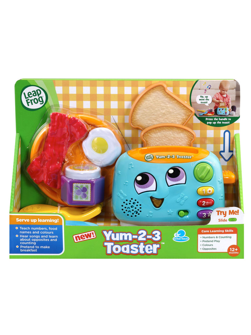لعبة محمصة LeapFrog Yum-2-3 مع أدوات وأطعمة - منتج بريطاني