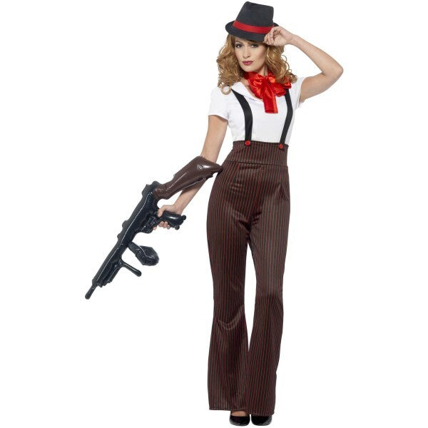 Smiffys Glam Gangster Costume black and red (British brand)