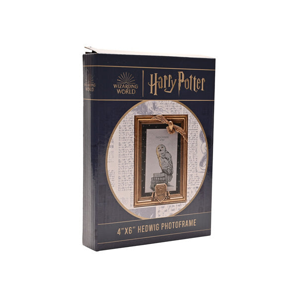 Warner Bros Harry Potter Hedwig alumni gold photo frame, UK version