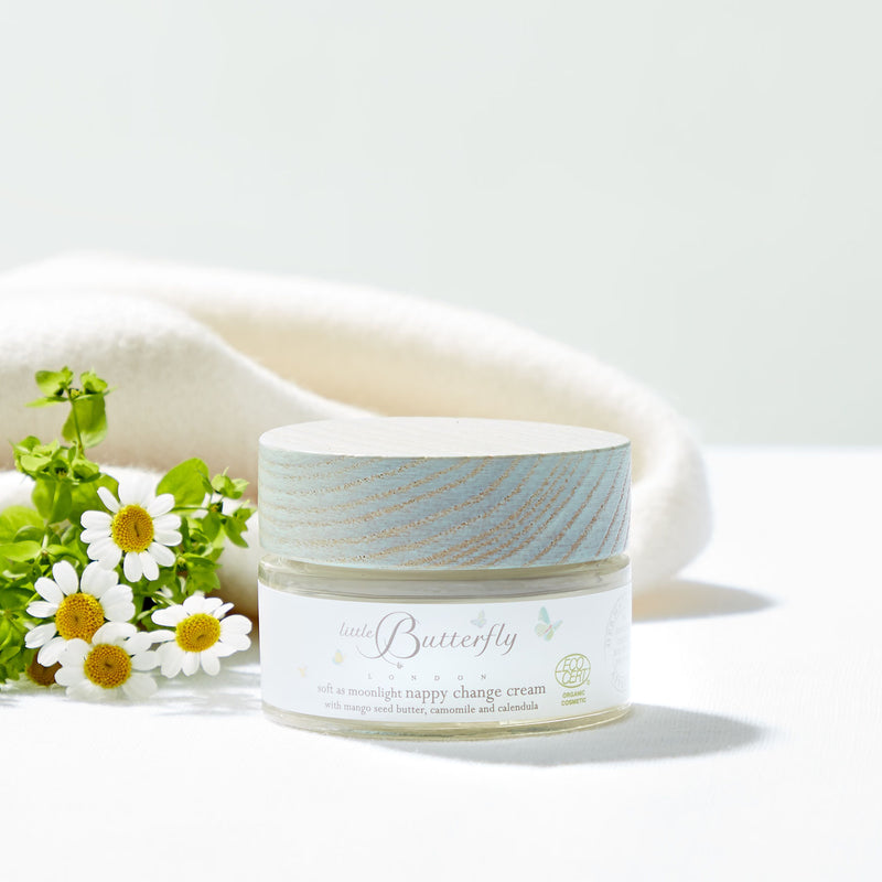 Little Butterfly London soft as moonlight nappy change cream 50ml, imported from the UK