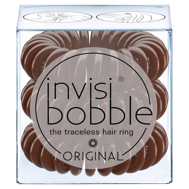 invisibobble Original Pretzel Brown Hair Ties   3 per pack