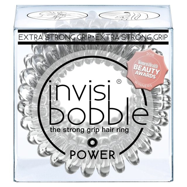 Invisibobble Strong Hold Clear Hair Ties   3 per pack