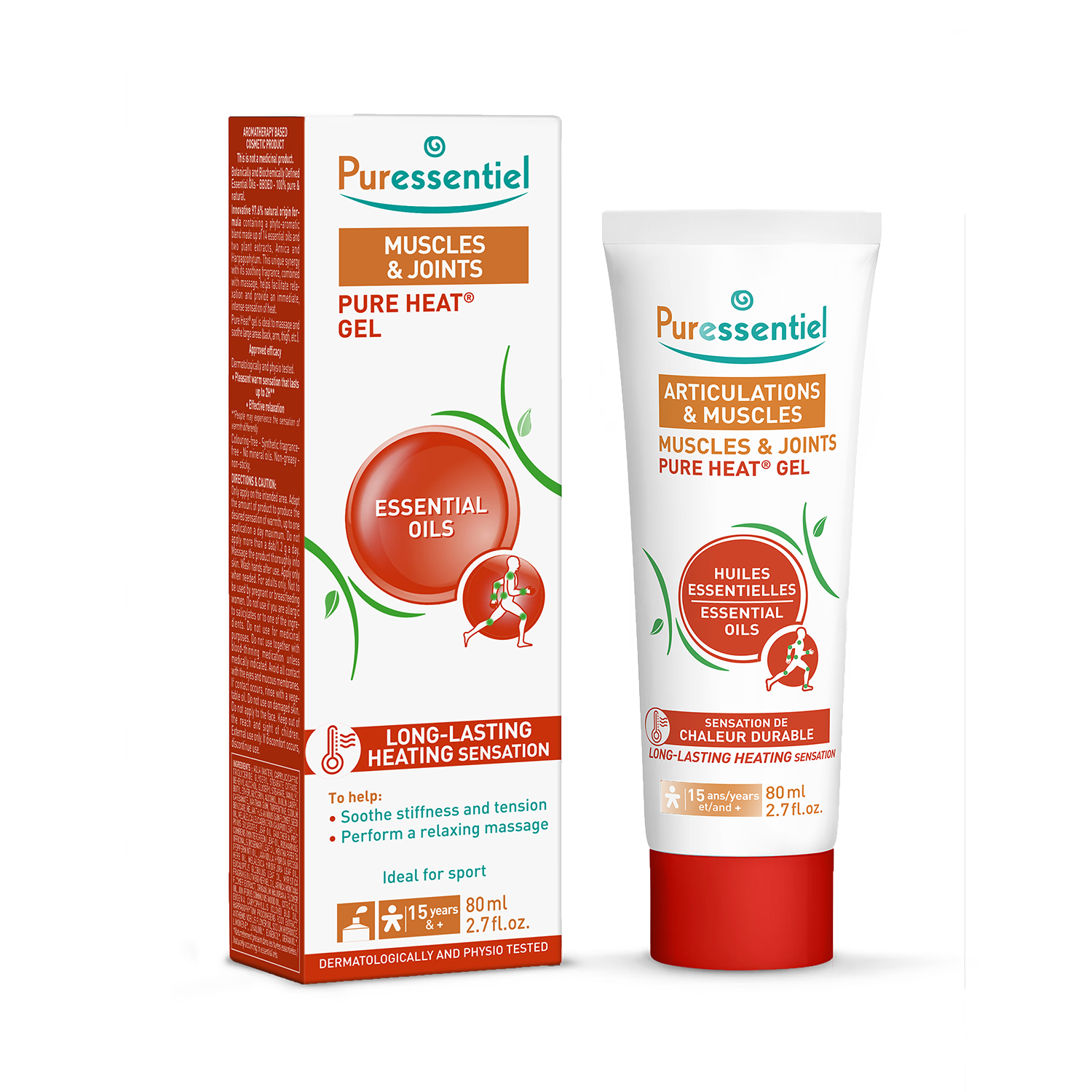 Puressentiel Pure Heat warming gel 80ml, imported from the UK