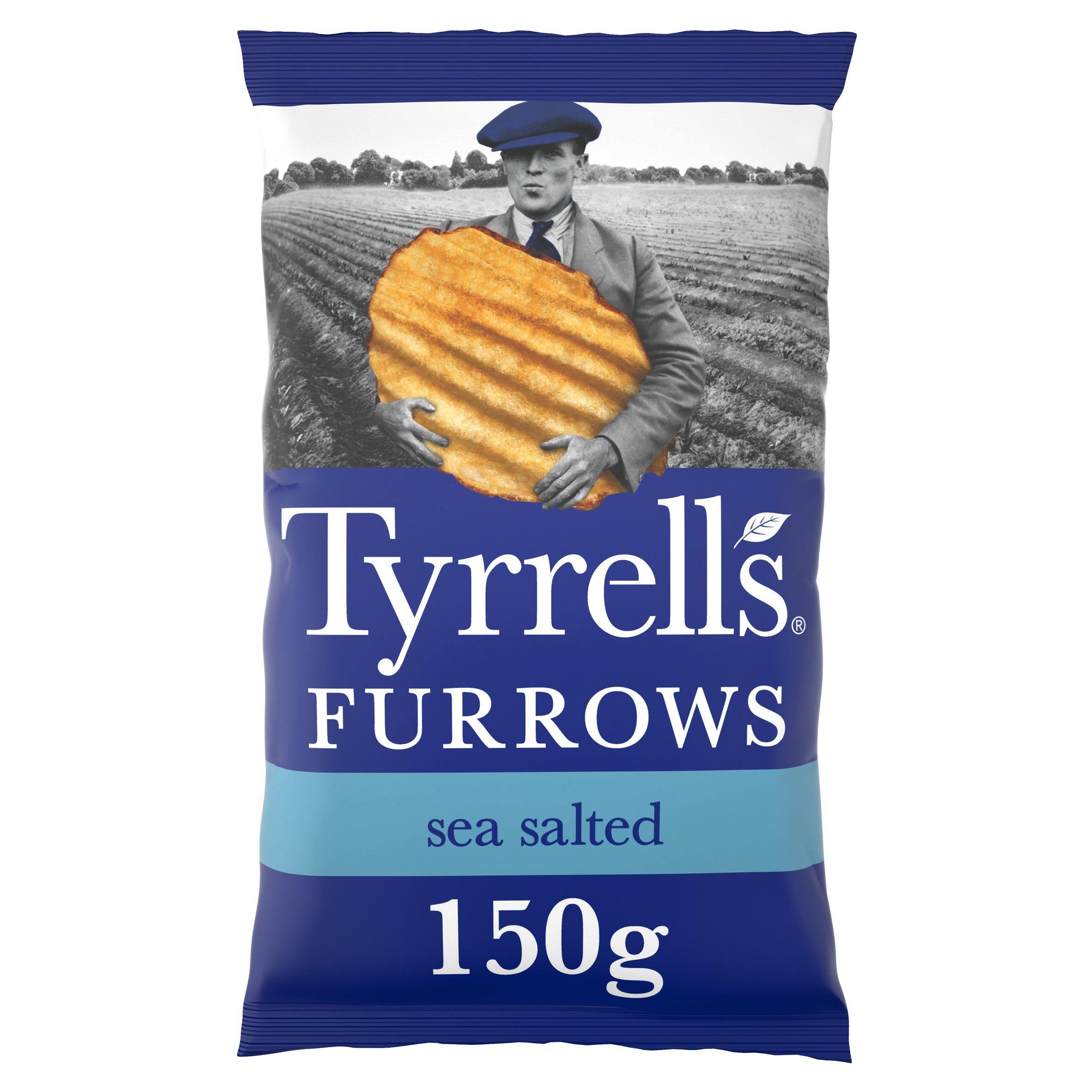 Tyrrells Furrows Sea Salted Sharing Crisps 150g GOODS Sainsburys   