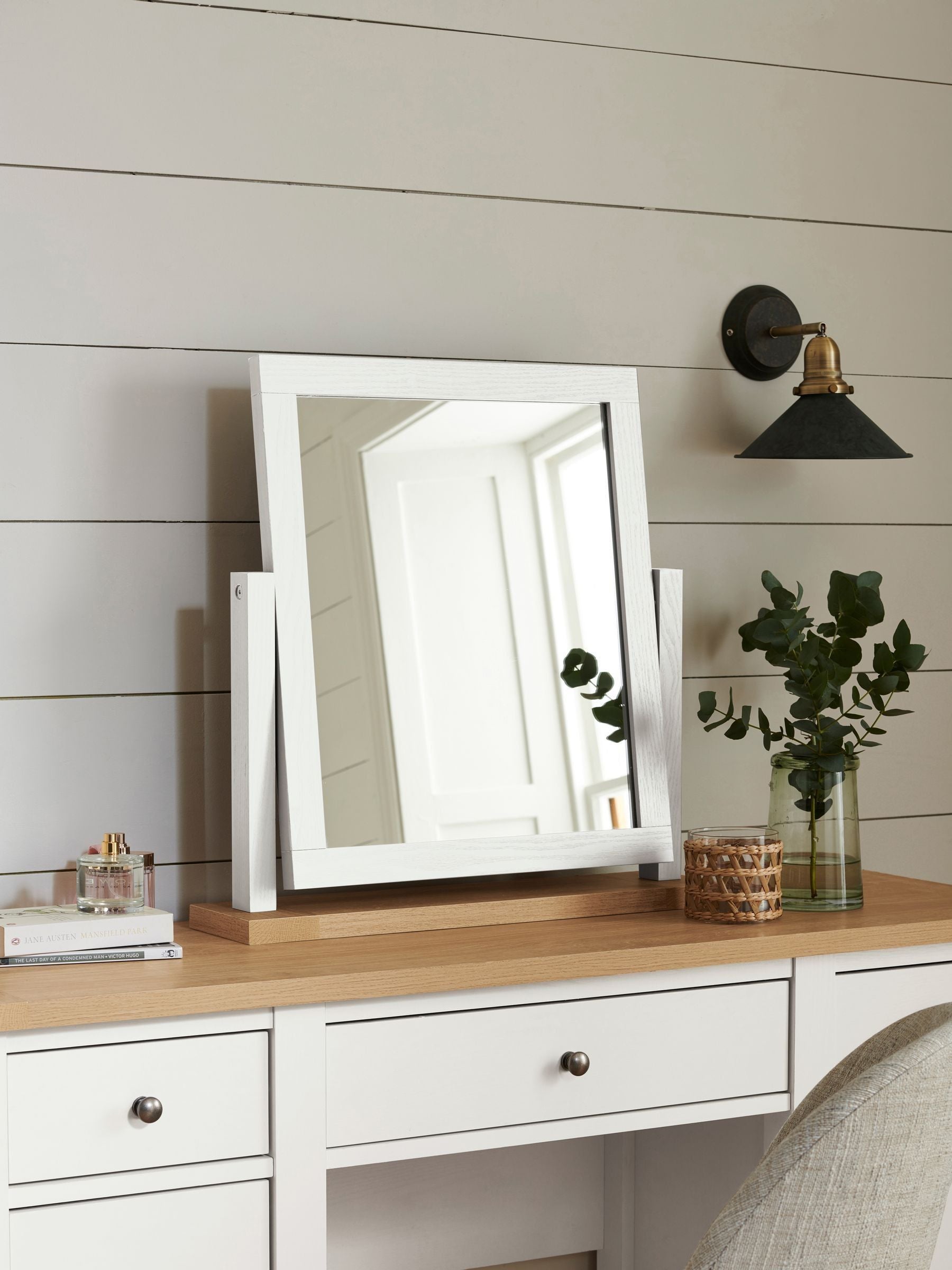 Chalk Malvern paint effect dressing table mirror 59.5cm x 59cm x 14cm - British product