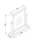 Chalk Malvern paint effect dressing table mirror 59.5cm x 59cm x 14cm - British product