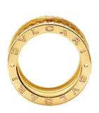 Bvlgari B.zero1 four-band ring in yellow gold with diamonds (British brand)