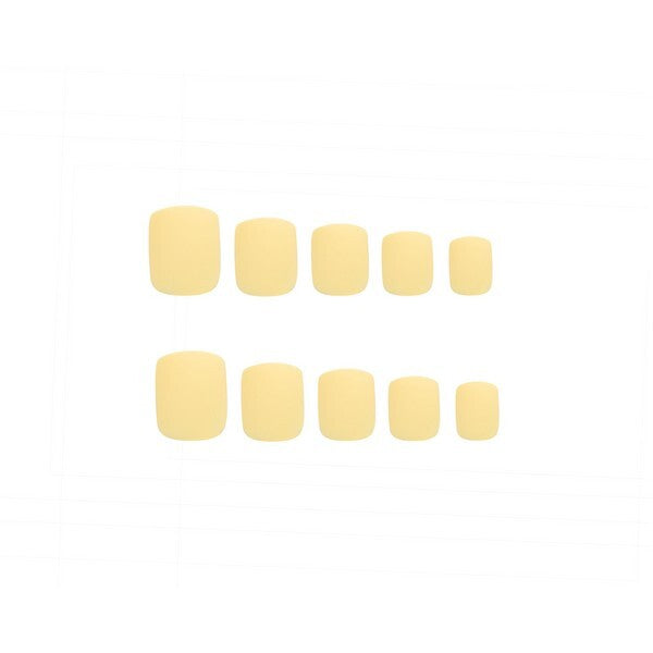 Invogue Matte Pastel Yellow Square Nails (24 Pieces) GOODS Superdrug   