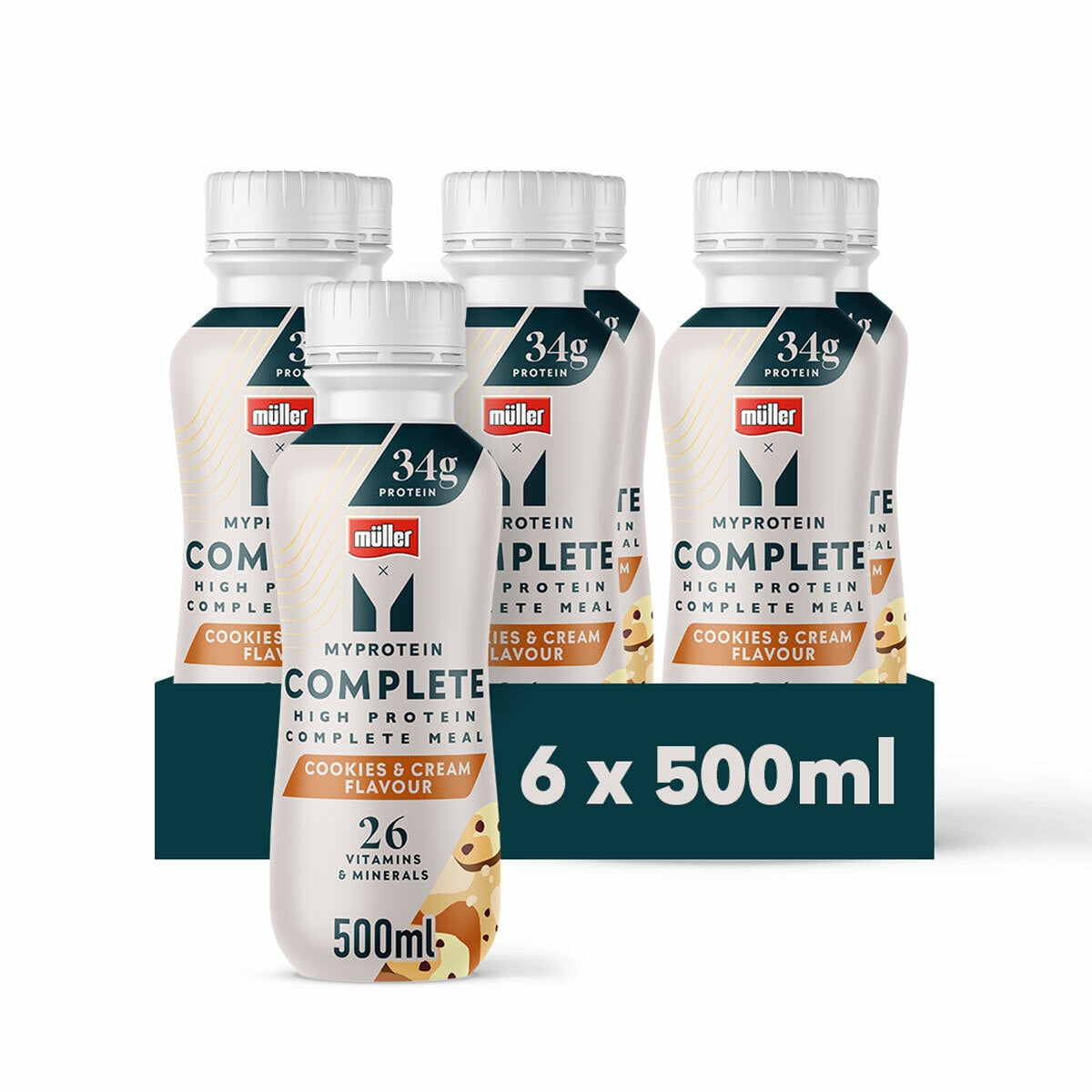 Müller Myprotein meal replacement drink Cookies & Cream 6 x 500ml - British product