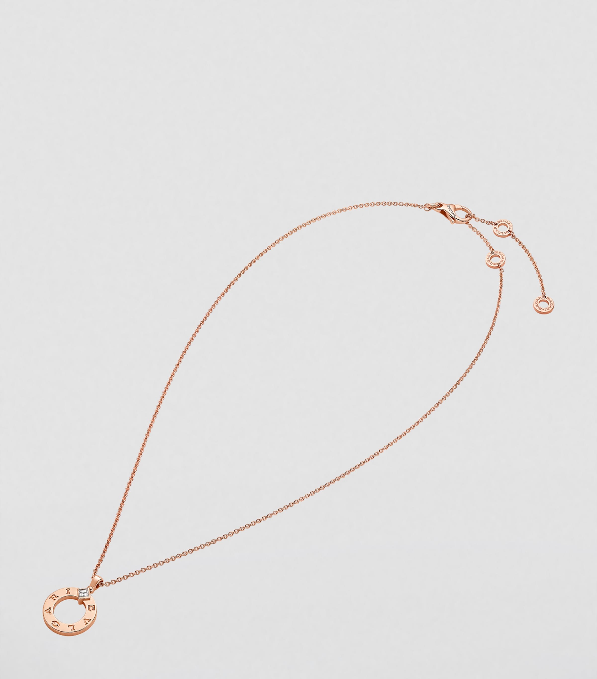Bvlgari rose gold diamond necklace, imported from the UK