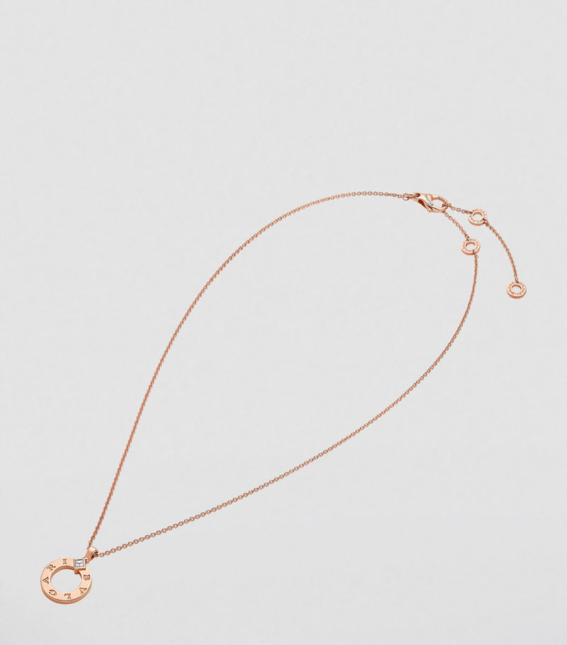 Bvlgari rose gold diamond necklace, imported from the UK